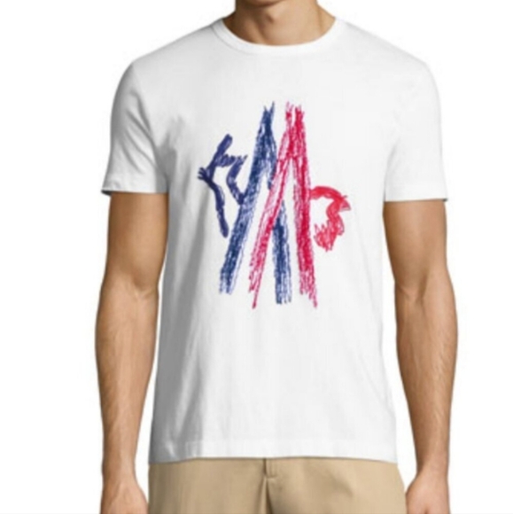 Moncler Other - MONCLER Embroidered Mountain Logo Crew Cotton Maglia T-Shirt Designer StreetWear